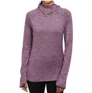 Nike Purple Lightweight Athletic Dri-Fit Top Hoodie Size M